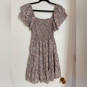 Floral Smocked Midi Dress
